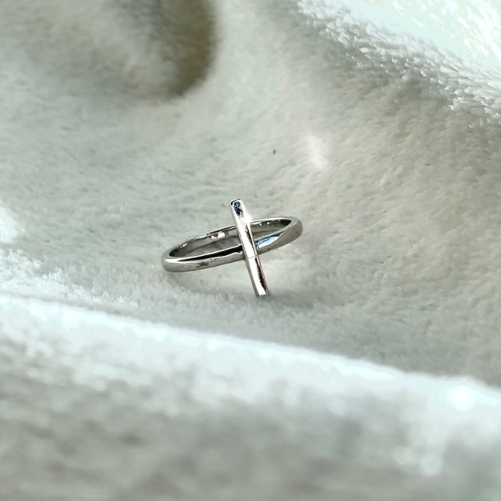 Silver T Bar Ring